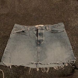 Short denim skirt